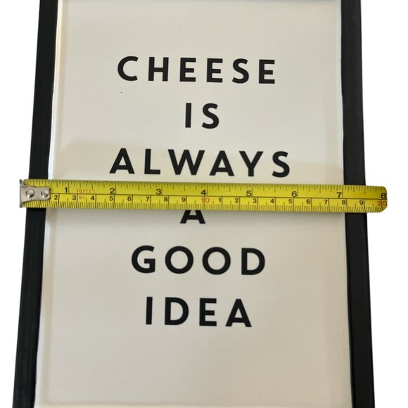 INDIGO Ceramic Cheese Plate 'Cheese Is Always A Good Idea' Charcuterie - Picture 5 of 7